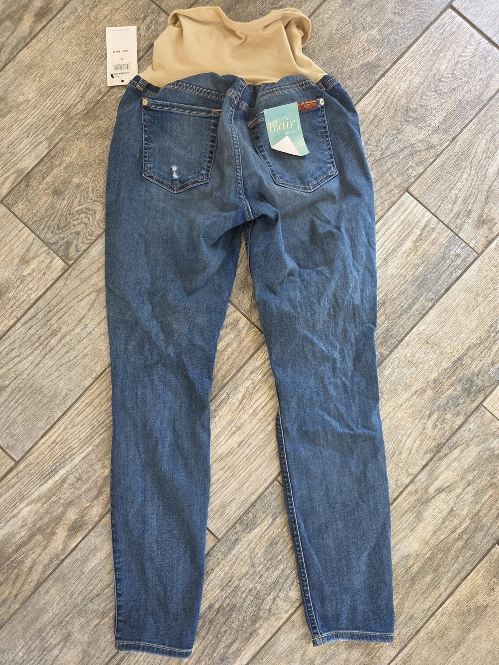Seven 7 For All Mankind Maternity Distressed Denim Skinny Jeans Sz 29